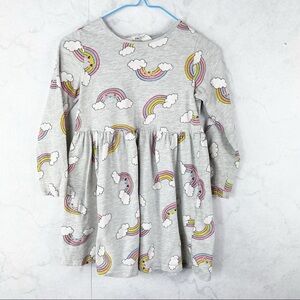 [H&M] Light Grey Rainbow Dress